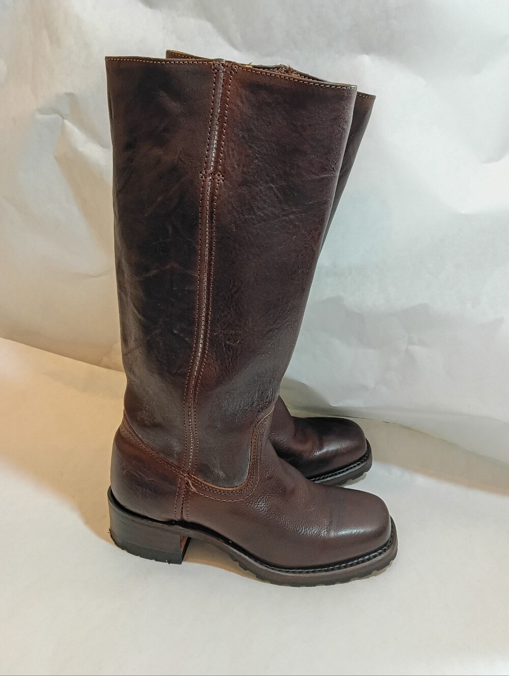 Vintage USA Made Frye Campus Boots Brown Y2K Tall  Size 5.5B